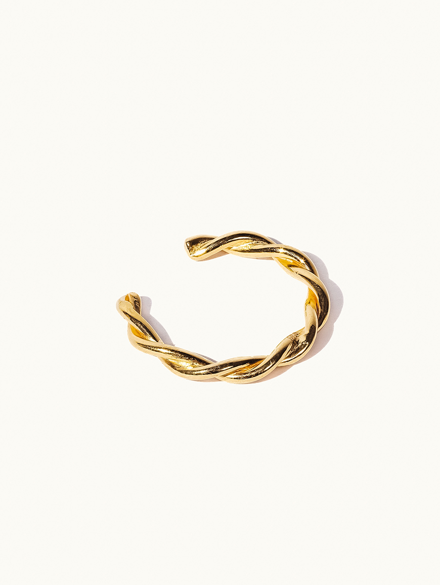 Aurious Gold Sleek Double Twist Ring