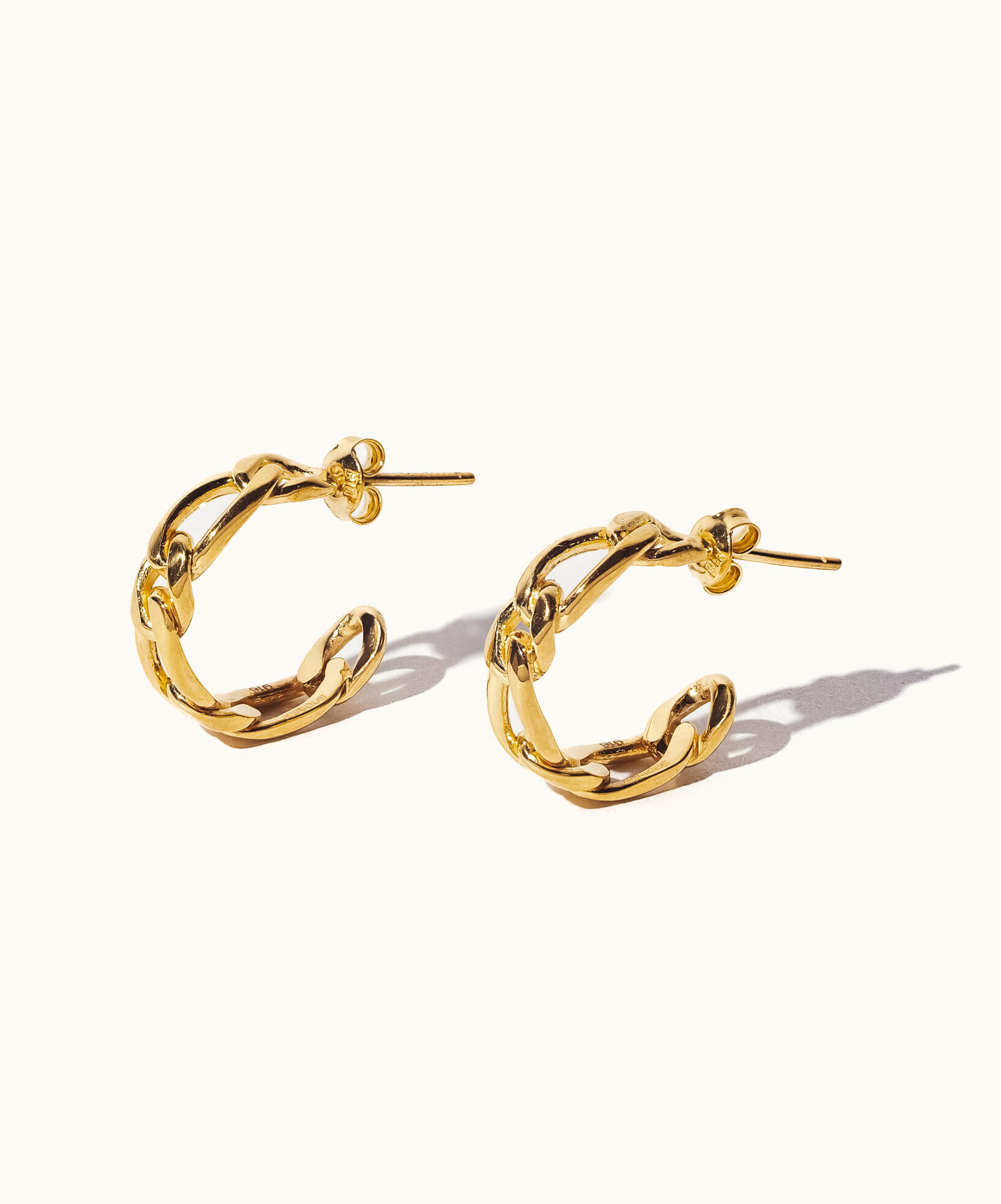 Figaro Hoop Earrings
; Figaro Chain Earrings; Solid Gold Earrings; 916 Gold Earrings; 22k Gold Earrings; 22k Gold Jewellery; 22k Solid Gold; 916 Solid Gold